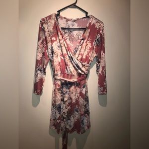 Pinkblush maternity and nursing floral top.